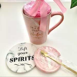 Not A Day Over Fabulous Mug - Ceramic Marble Mug 14 Oz Pink